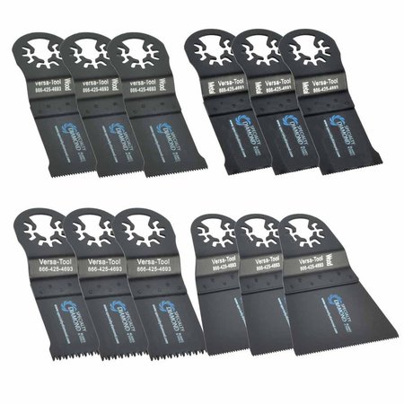 VERSA TOOL 12 PC Oscillating Multi Function Tool Saw Blades Compatible With Multimaster (DB3A3B3C3D) DB-K4